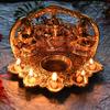 Ganesh Saraswati Idol Diya Oil Lamp Deepak - Metal Lakshmi Ganesha Showpiece Statue - Traditional