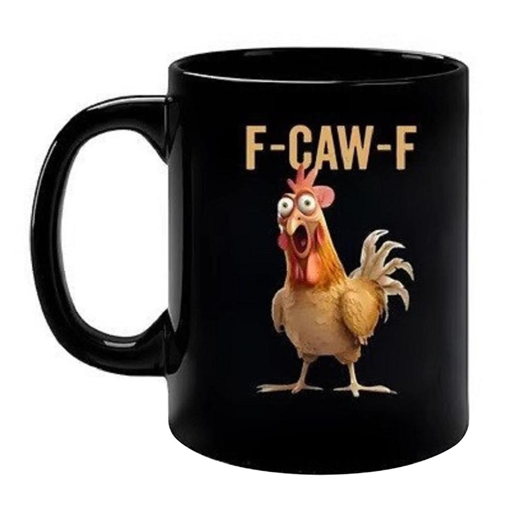 Керамические кружки для кофе 11 унций F-Caw-F с петухом, с ручкой, кружки с кричащим петухом для мамы, сестры, друзей, коллег, декор для дома