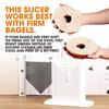 Cheer Collection Guillotine-Style Bagel Slicer with Safety Shield - Sharp Serrated Stainless Steel Blade for Cutting Bagels - Fits Bagels Up To 2" Thi