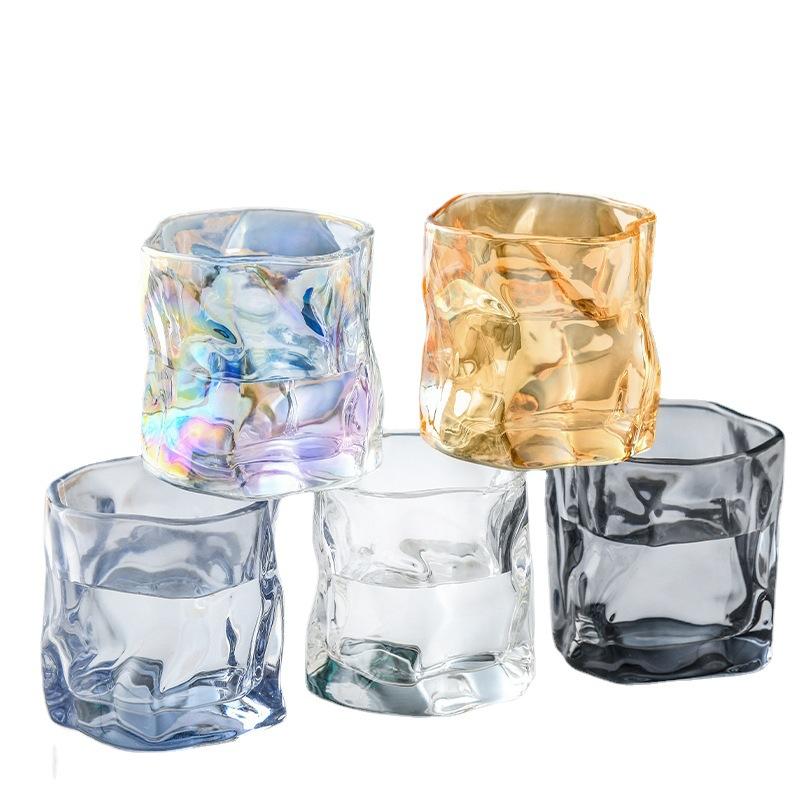 Japanese Twisted Whisky Glass Creative Bar Shochu Glass 150ml Beer Glass Household Water Glass Exquisite Gift