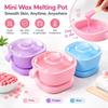Adjustable Heating Control Mini Wax Warmer Silicone Non-Stick Pot Wax Melting Machine  Home