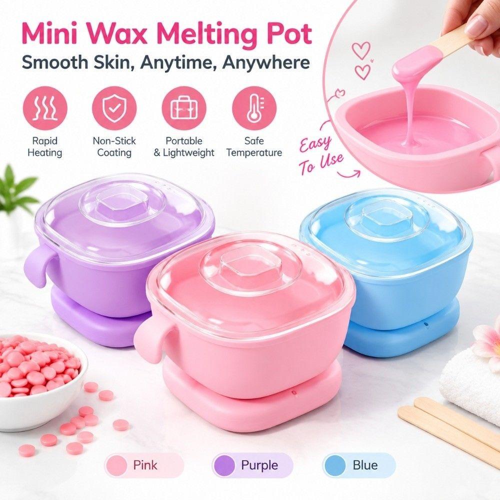Adjustable Heating Control Mini Wax Warmer Silicone Non-Stick Pot Wax Melting Machine  Home