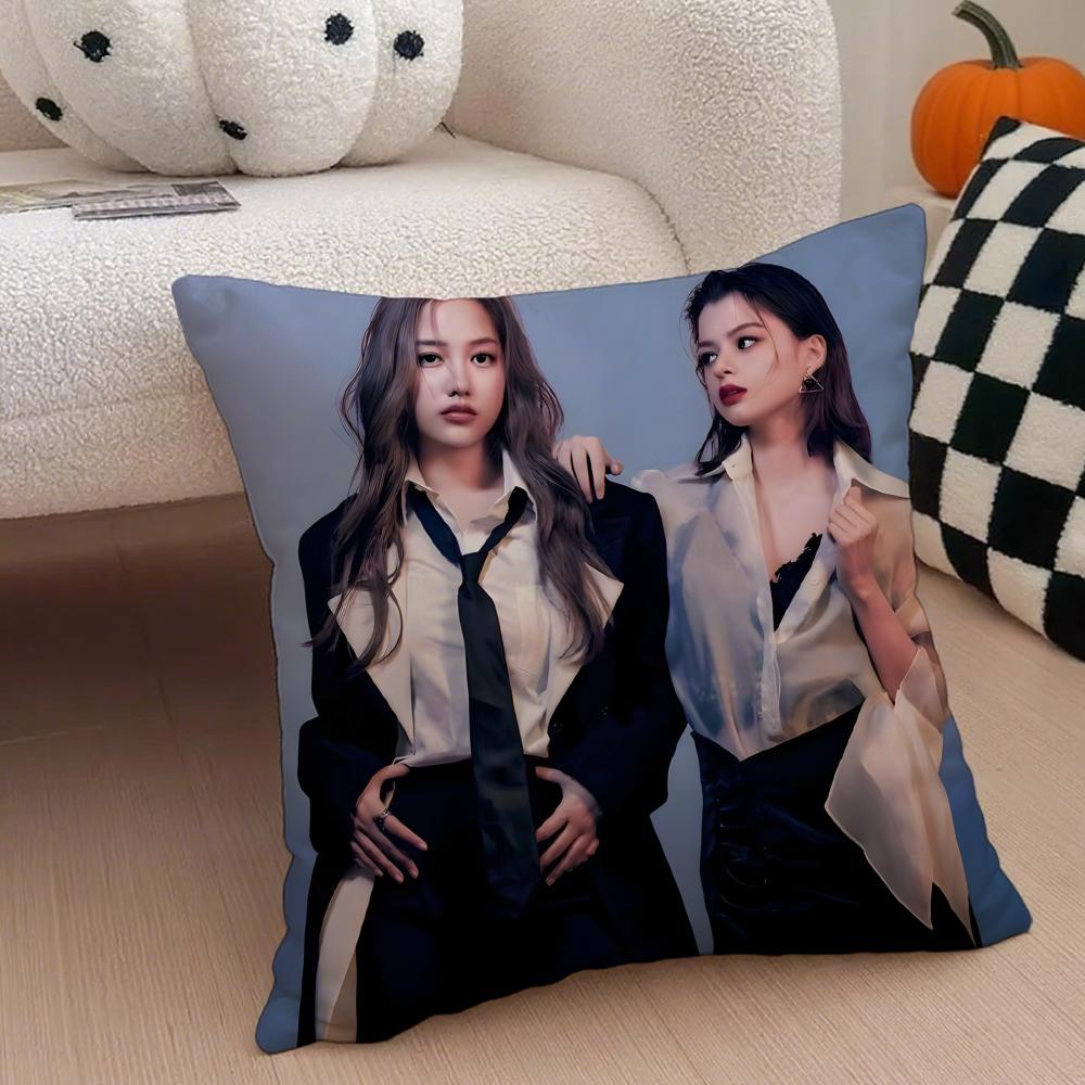 Popular Thai Actress fFreen And Becky Cushion Cover Throw Pillow Cover Hidden Button Durable Polyester Chair Cushion