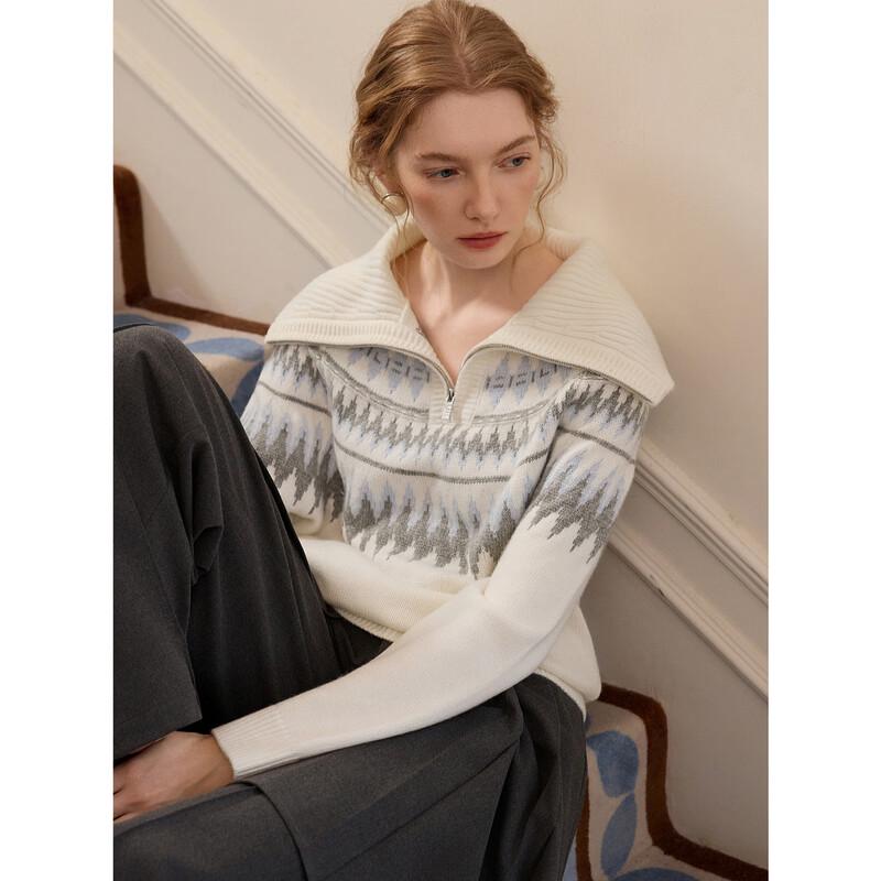 ELLE Женский пуловер в стиле Fair Isle