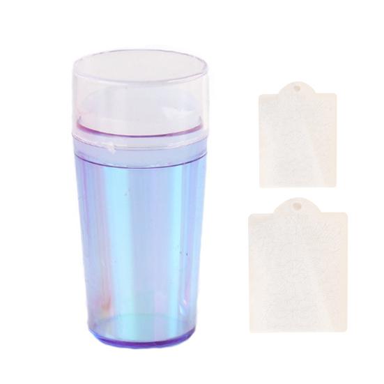 1 комплект, многоразовый недеформированный штамп для ногтей, хорошая пластичность, круглый силиконовый штамп, прозрачный инструмент для дизайна ногтей