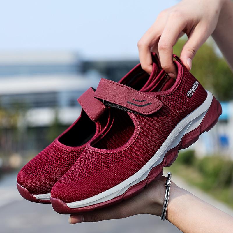 Мода Летняя Мода Женские Балетки Женские Дышащие Сетчатые Повседневные Спортивные Туфли Женские Туфли-лодочки С Перфорацией Повседневная Обувь