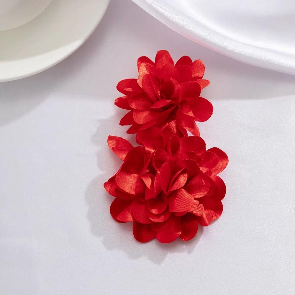 Korean Style Large Flower Earrings Exaggerated Bohemian Dangle Earring Flower Stud Earrings  Beach