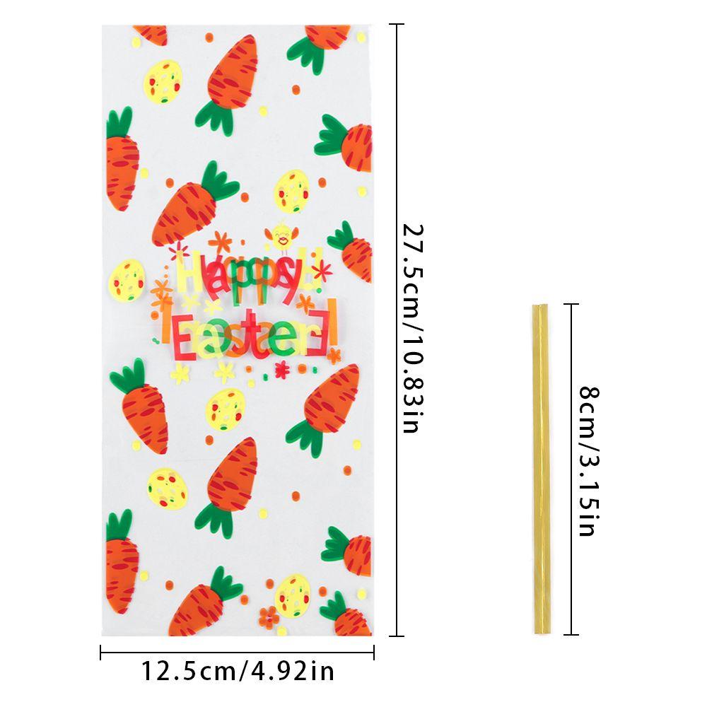 DIY Biscuits Snack Disposable Food Packaging Easter Candy Bag Cookie Packing Bag Happy Easter