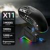 НОВАЯ Беспроводная Игровая Мышь с RGB-подсветкой и Зарядной Базой, Трехрежимная, 1K Оптическая, Эргономичная Мышь для Киберспорта