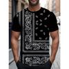 Мужская оригинальная футболка с 3D-принтом пейсли, повседневная и модная футболка размера