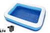 Zeal Jumbo Family Pool with Electric Inflator, W200 X D140cm, Blue, HAC487