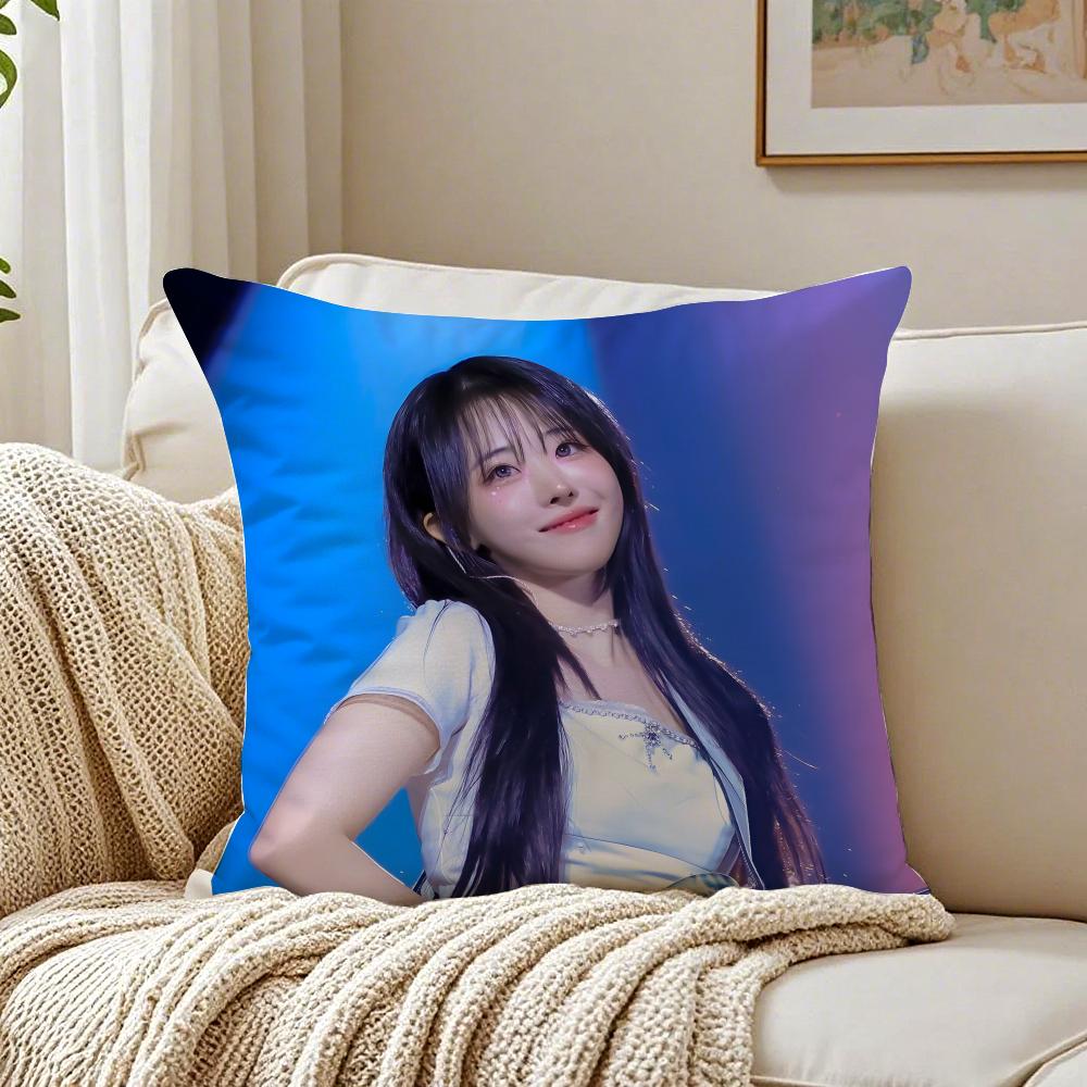 Idol Kpop QWER HHina Cushion Cover Pillowcase Antidustmite living Room Sofa Decor Cushion Room
