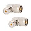 2pcs UHF Male PL259 To Female SO239 Right Angle RF Coaxial Adapter Connector Converter