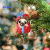 Рождественский кулон многоразовый изысканный креативный мопс в форме рождественской елки кулон для домашнего праздничного украшения