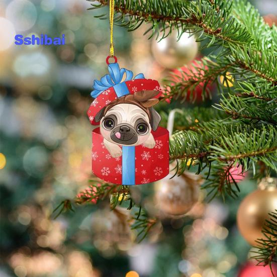 Рождественский кулон многоразовый изысканный креативный мопс в форме рождественской елки кулон для домашнего праздничного украшения