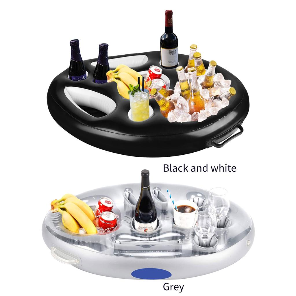 Вода ПВХ Надувной Плавающий Поднос для Закусок Поднос для Напитков Вода База для Стаканов для Бассейна Портативный Плавающий для Вечеринок у Бассейна