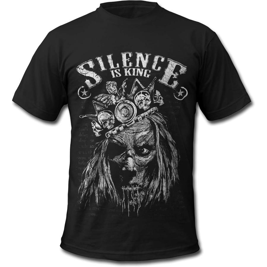 Bands and Bones Silence is King Готический Метал Мужская Футболка
