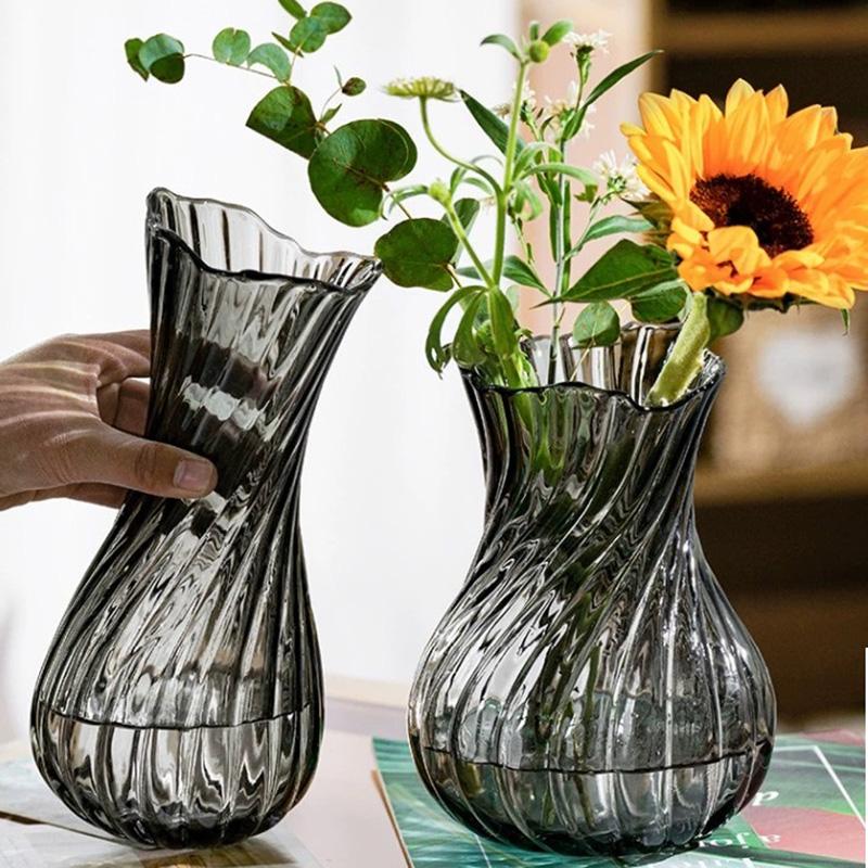 Ваза Стеклянная ваза Украшение дома Украшения Цветочная композиция Ваза для цветов