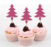 Darling Souvenir| Christmas Tree Cupcake Toppers| Dessert Decorations - Pack Of
