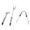3 шт./компл. набор для гриля из нержавеющей стали с зажимом для вилки и лопаты, прочный набор инструментов для гриля для барбекю