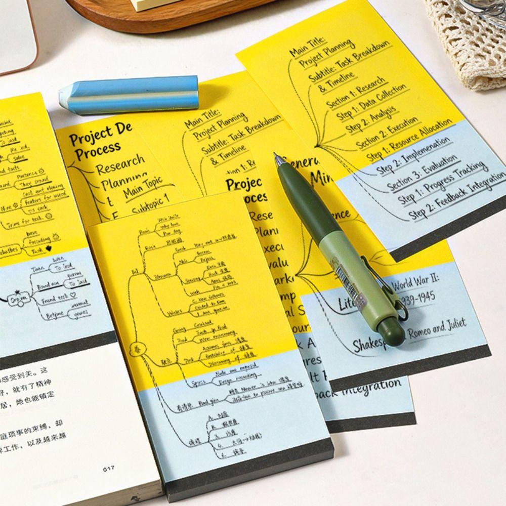 50/100Sheets Non-sticky Memo Pad Long Style Message Paper INS Writing Notepad School Office