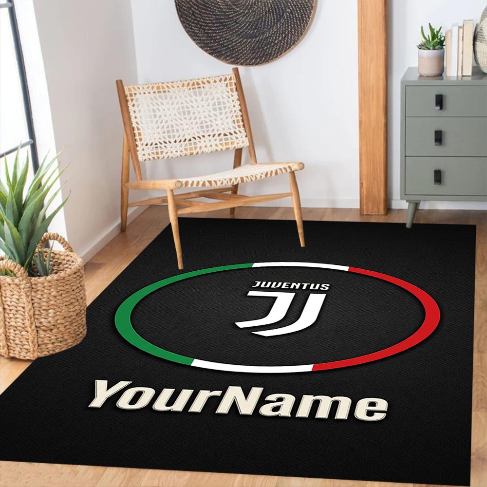 Juventus Customize Your Name Floor Rug Office Rug Suitable for Dormitory Game Room Bedrooms Outdoor Antislip Carpet Office home decor