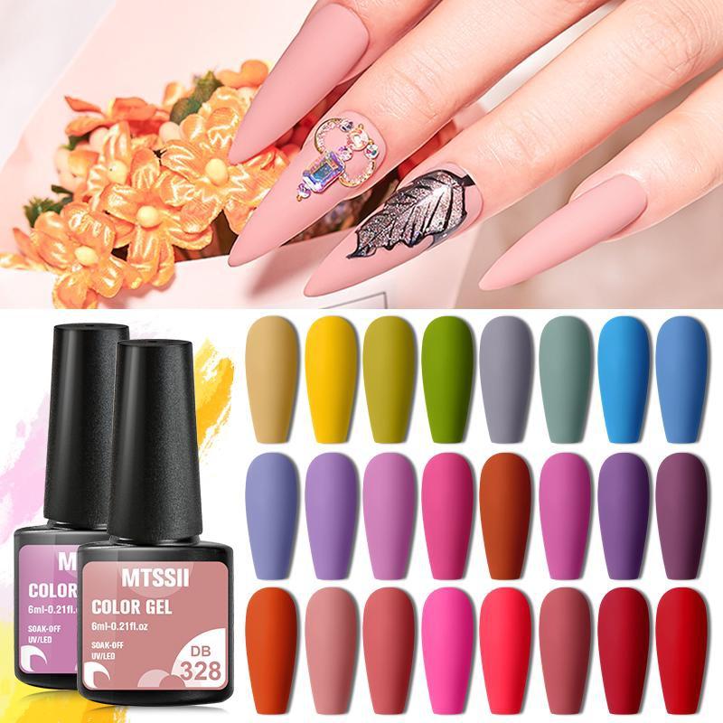 Mtssii 6 шт./компл. набор гель-лаков для ногтей с рождественским блеском, цветной набор, замачиваемый УФ-лак для ногтей