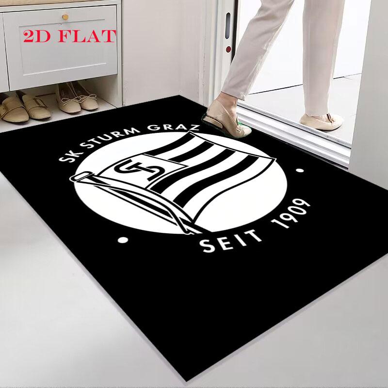 SK Sturm Graz logo Carpet Rug for Living Room Bedroom Home Sofa Decoration,Kids play Nonslip Floor Mat