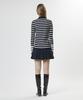 AVEN Front Slit Knit Pullover Navy