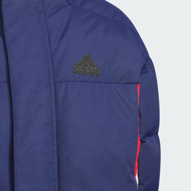 adidas Зимняя спортивная пуховая куртка для детей 3-7 лет, темно-синяя, JI6140