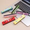 1Pc Cute Montessori Educational Toys Cartoon 16 Holes Key Wood/Iron Harmonica Mouth Organ Kids Musical Wind Instrument Gift Toy