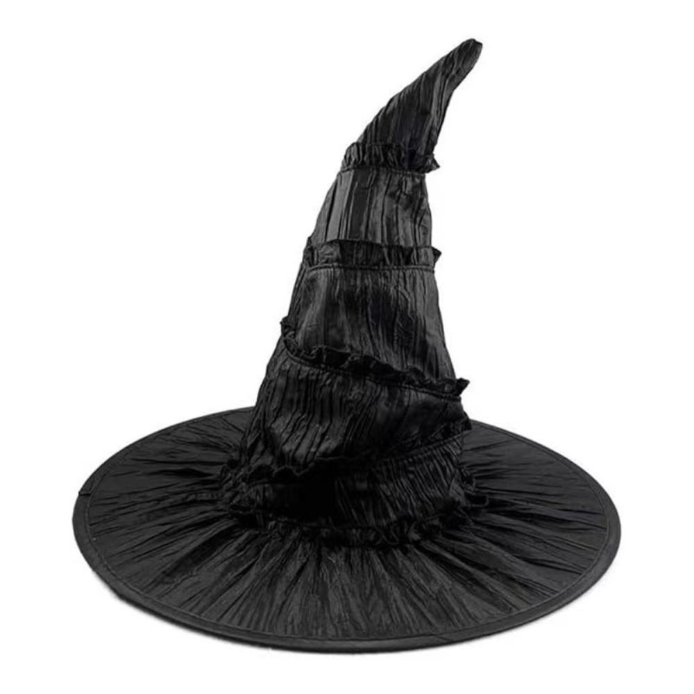 Gothic Halloween Hat Wrinkled Ruched Masquerade Cap Party Headwear Lolita Witch Hat  Role Play