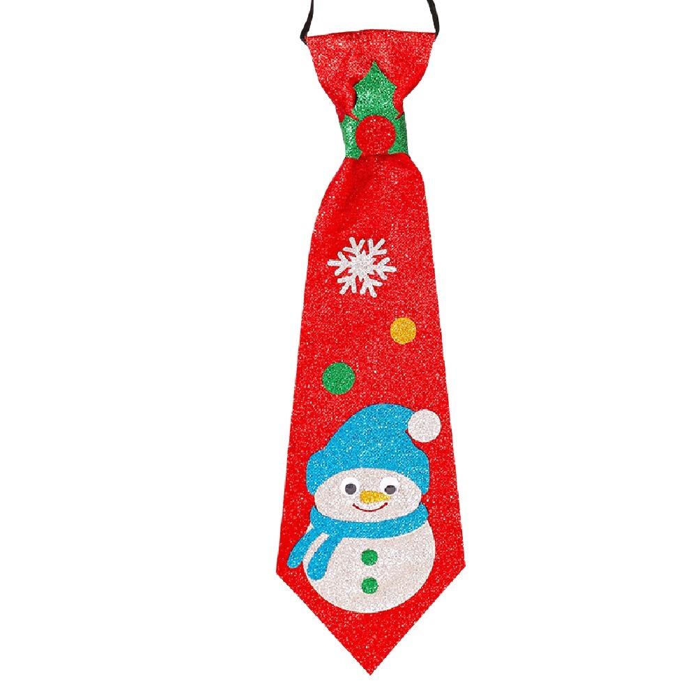 Felt Christmas Ties Material Kit Cartoon Christmas Tree Tie DIY Holiday Tie Kids