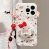 Блестки для iPhone16 для чехла Apple Phone Case 13 Вишневый Кот Шейкер 15 Promax Подставка 17 Подвеска