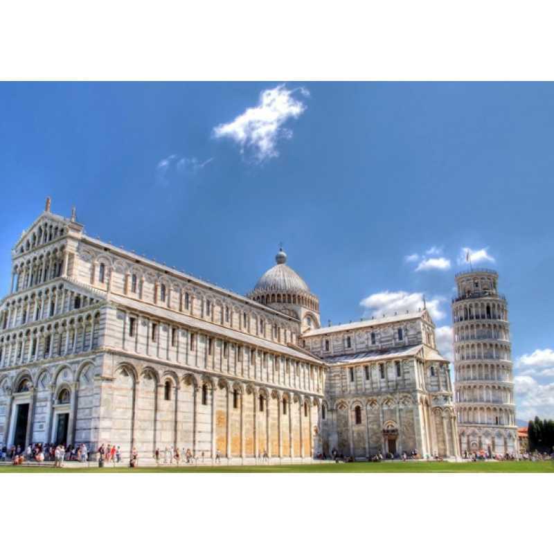 Framed Eiffel Tower & Leaning Tower of Pisa Poster with Free Shipping