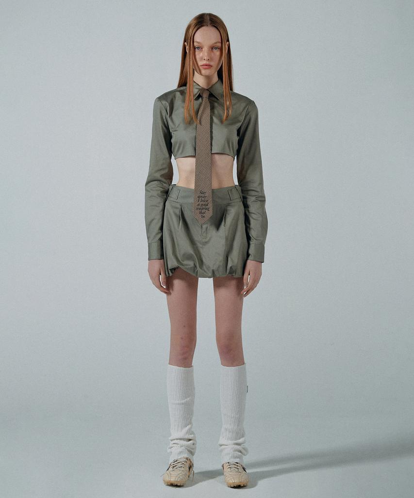 SCULPTOR Slim Crop Shirt Beige
