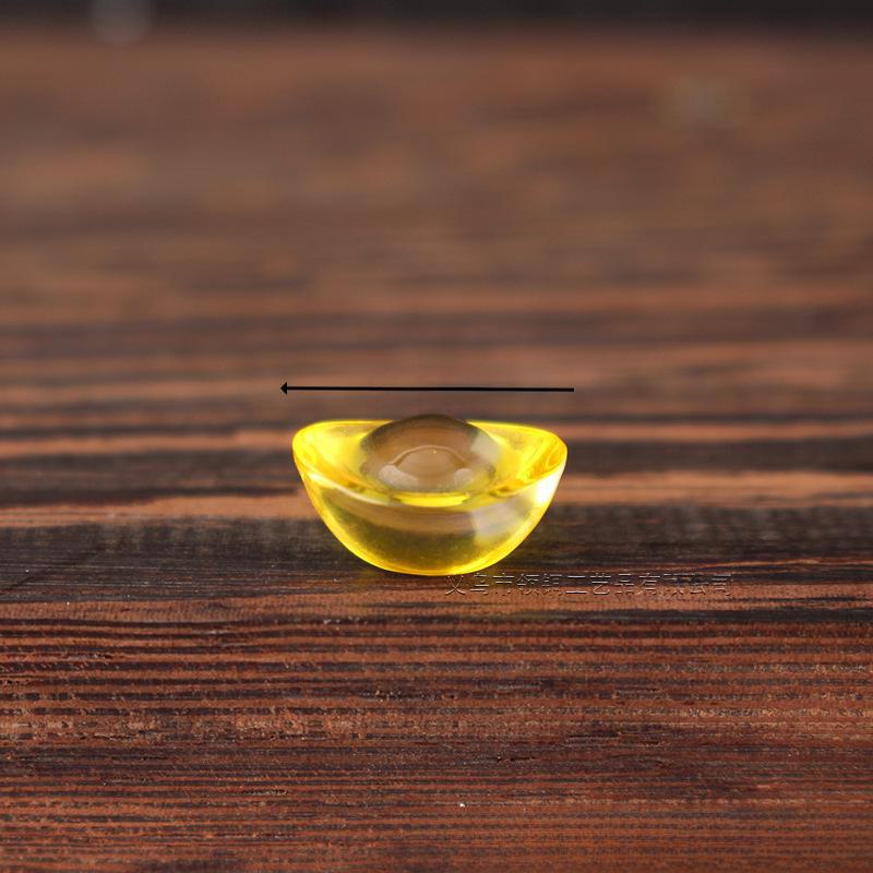 Декор для дома из золотистого глазурованного слитка: Желтый хрустальный стеклянный мешочек для благословения и рог изобилия