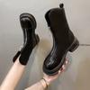 Chunky Crystal Zipper Chelsea Boots Women Shoes 2024 New Winter Designer Fashion Ankle Boots Snow Punk Goth Gladiator Lady Shoes