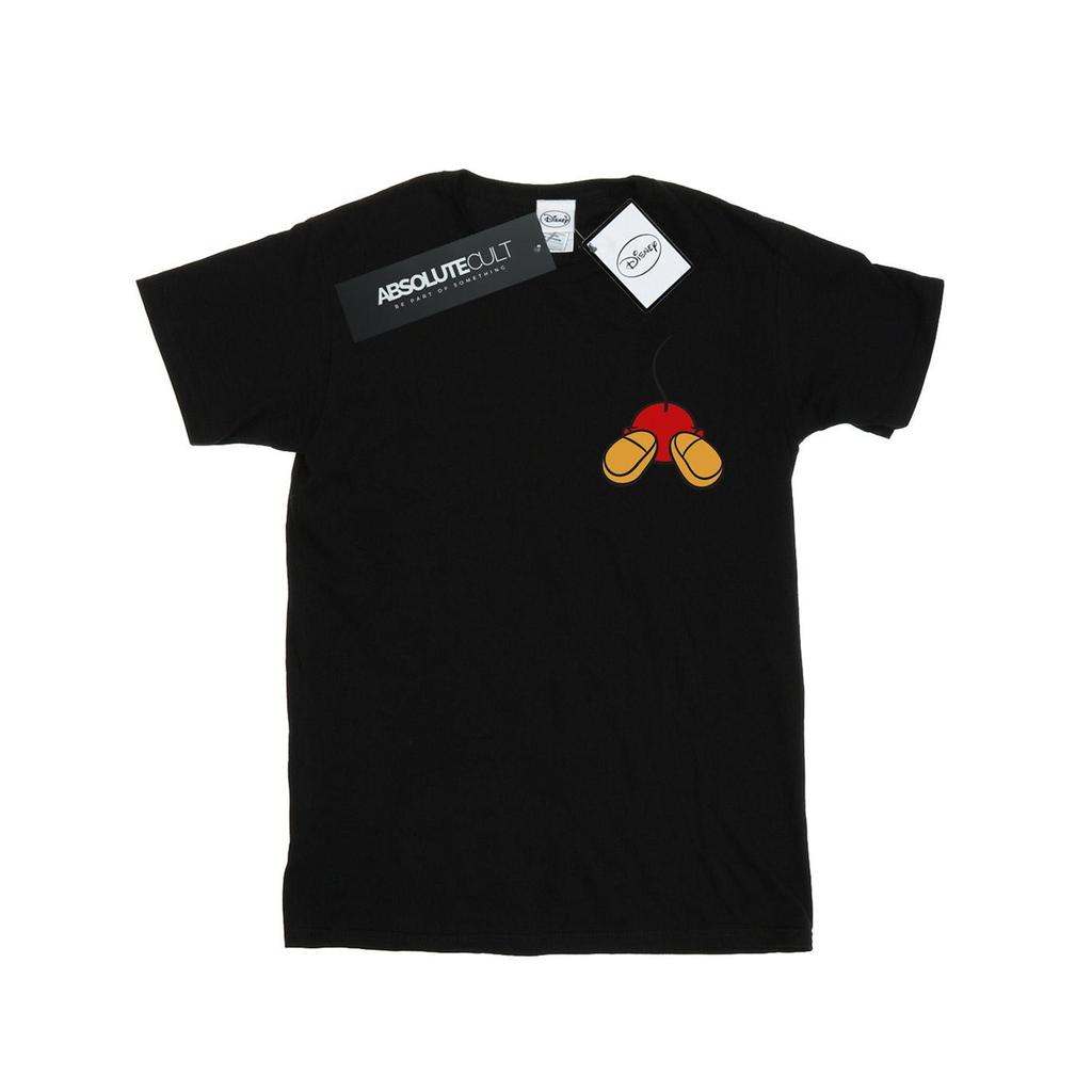 Disney Womens/Ladies Mickey Mouse Backside Breast Print Cotton Boyfriend T-Shirt