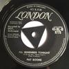 7inch Record PAT BOONE - I'll Remember Tonight 45HLD8775 London Records 1958 UK Rock Used
