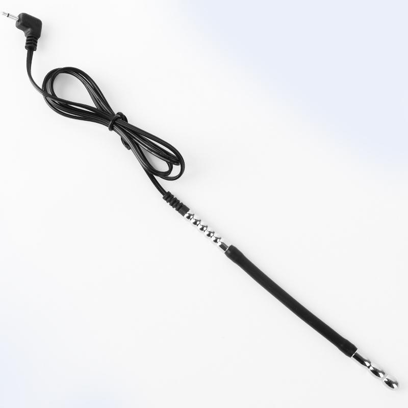 Набор для электростимуляции уретры – Металлический мужской плаг-дилататор с функцией массажа простаты и шока (Конструкция удилища «Лошадиный глаз»)