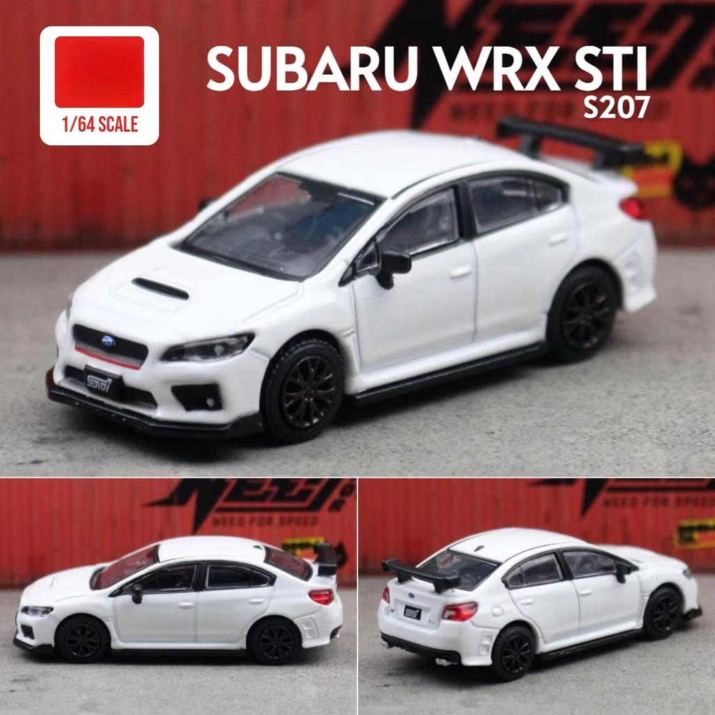 1/64 Subaru STI WRX Super Racing Toy Car JKM JDM Миниатюрная модель литого под давлением автомобиля из металлического сплава Бесплатные колеса Коллекция Подарков