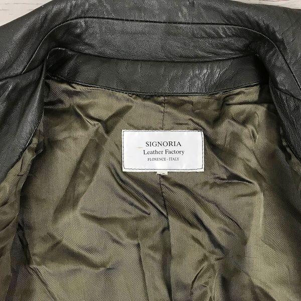 Италия SIGNORIA Кожаная куртка 46/XL Темно-серый Пальто косуха Осень/Зима(ИСПОЛЬЗОВАЛ)
