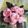 8 Head DIY Decor Vintage Wedding Artificial Flowers  Silk Peony  Rose Bouquet Party Decoration