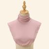 New Womens Muslim Modal Fake False Collar Islamic Hijab Extensions Turtleneck High Neck Cover Warmer Bright Solid Color Half Top