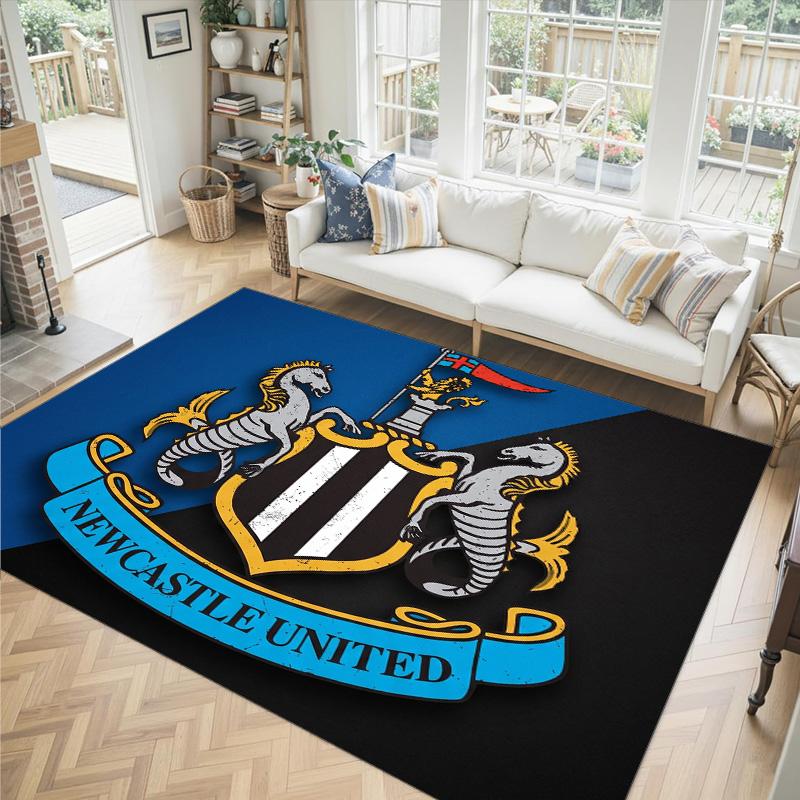 Футбольный дизайн Newcastle United Хрустальный бархатный ковер Уютный Не?Нескользящий ковер с принтом для спальни, гостиной, прихожей
