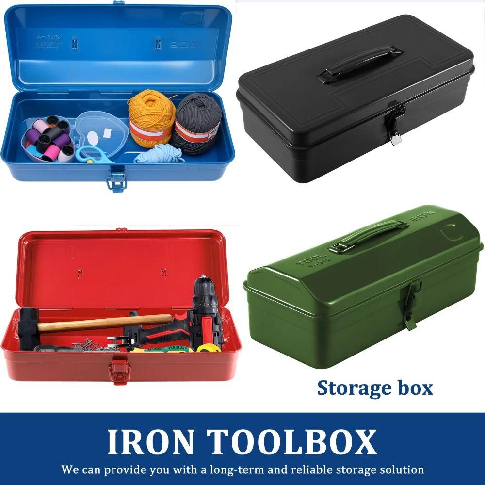 Heavy Duty Tool Box Metal Storage Tools Box Iron Construction Hardware Storage  Electrician Repair