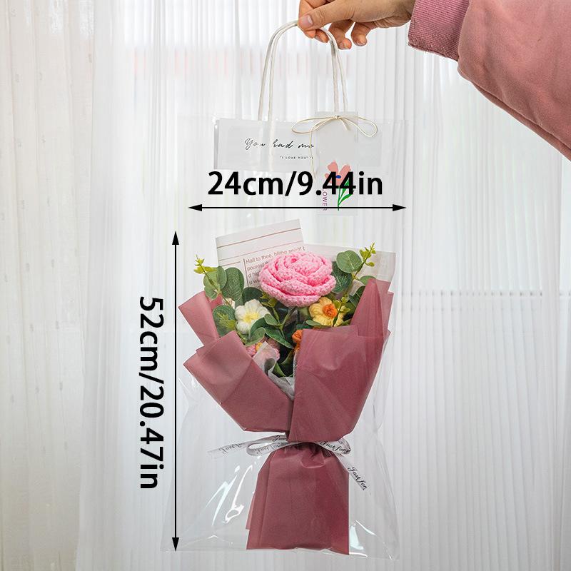 Finished Gradual Rose Bundle Hand Woven Rose Fflower Bouquet