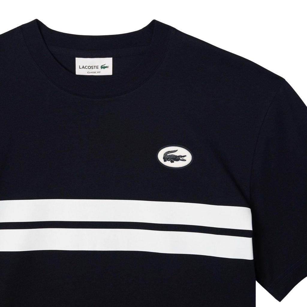 Lacoste Mens Heritage Back Print Cotton T-Shirt