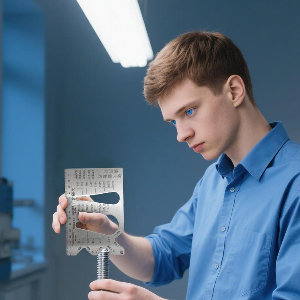 1 шт. Инструмент для измерения болтов Проверка резьбы Измерительная линейка для винтов Устройство для измерения винтов из нержавеющей стали для ремонта ювелирных изделий